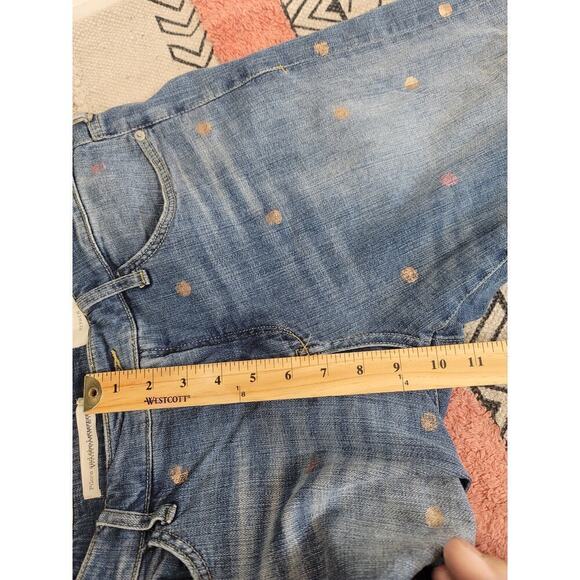 PILCRO POLKA DOT METALLIC HYPHEN STRAIGHT LEG JEANS, SZ 31 - Picture 14 of 15